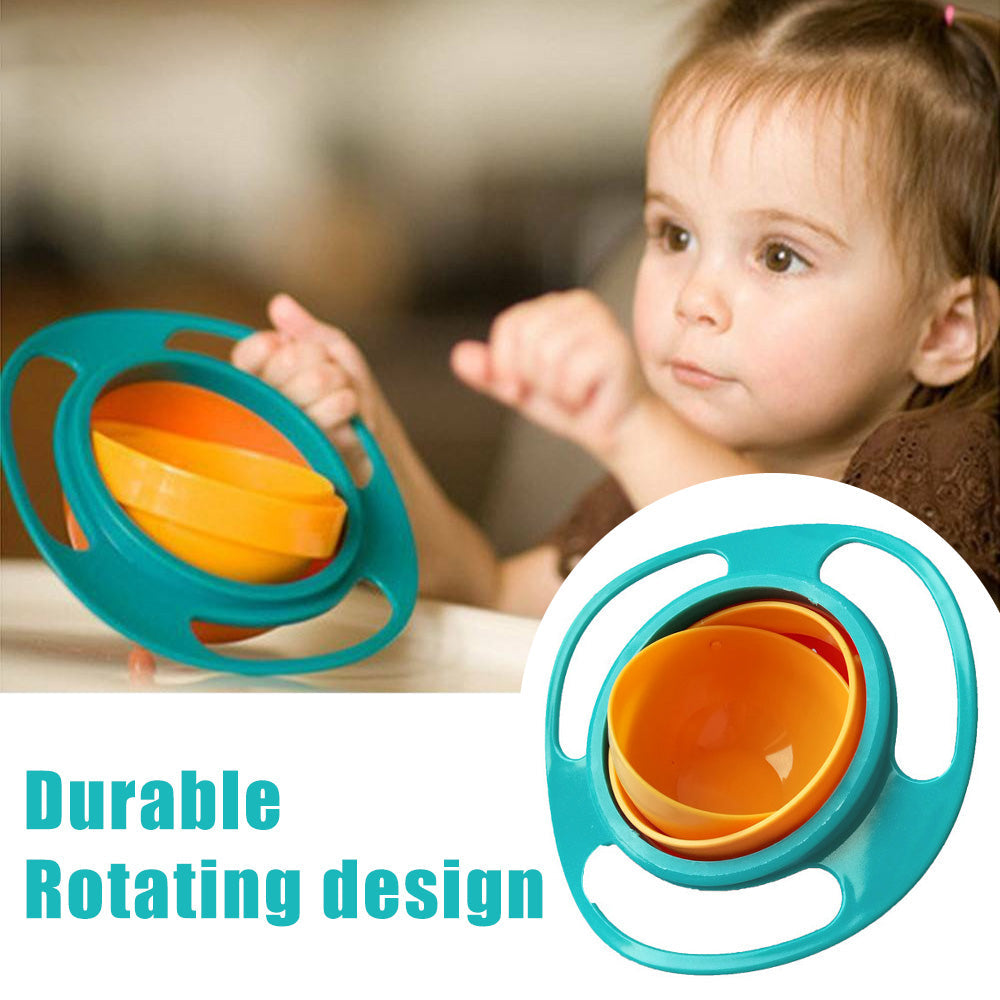 Mess-Free Toddler Feeding Bowl | Fun | 360° Rotating | Anti Spill Bowl