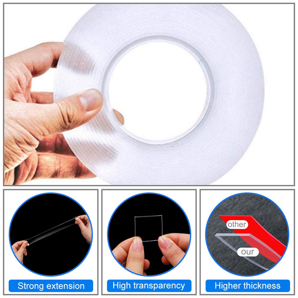 Ultra Strong Double-Sided Nano Tape – Washable | Reusable | Super Sticky