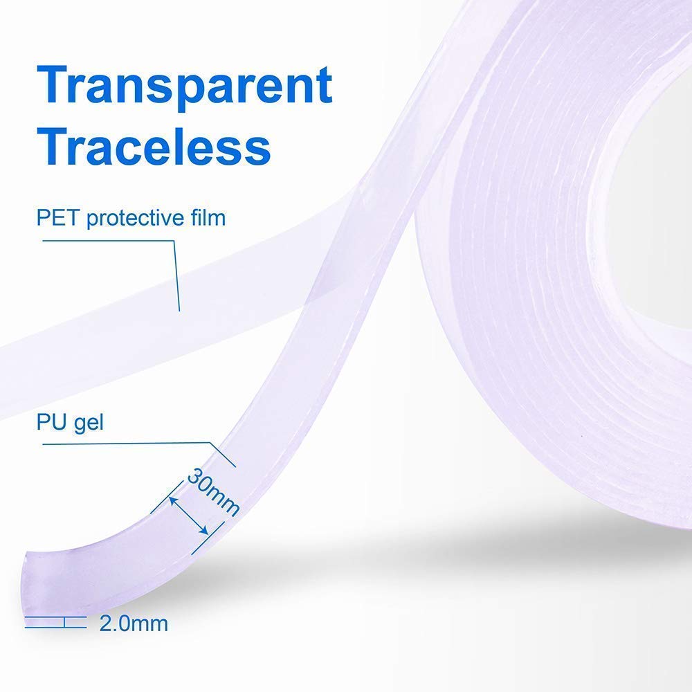 Ultra Strong Double-Sided Nano Tape – Washable | Reusable | Super Sticky