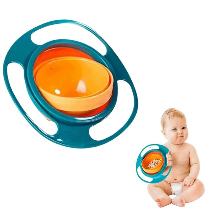 Mess-Free Toddler Feeding Bowl | Fun | 360° Rotating | Anti Spill Bowl