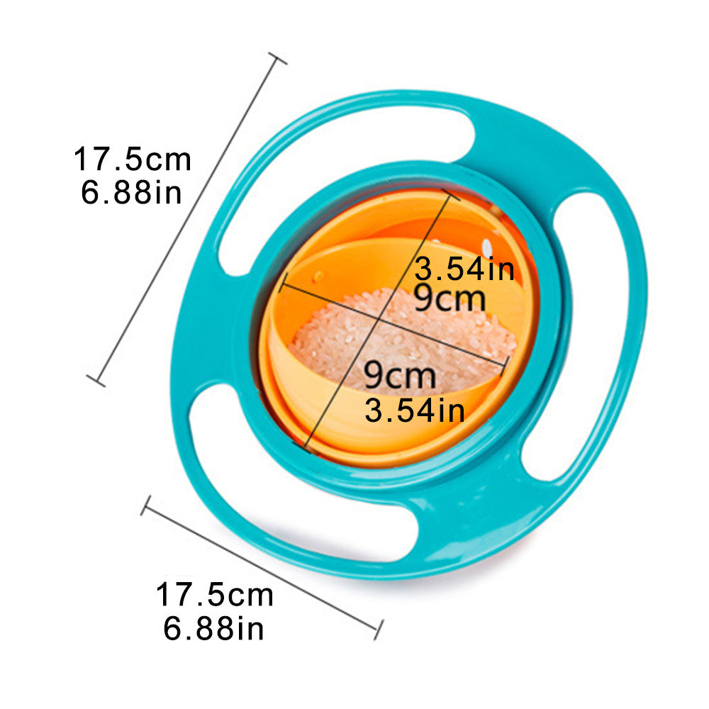 Mess-Free Toddler Feeding Bowl | Fun | 360° Rotating | Anti Spill Bowl