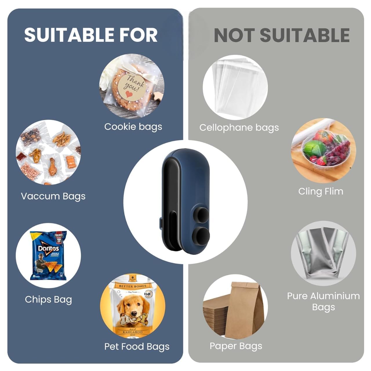 Instant Portable Bag Sealer & Cutter | Freshness Locked Instantly