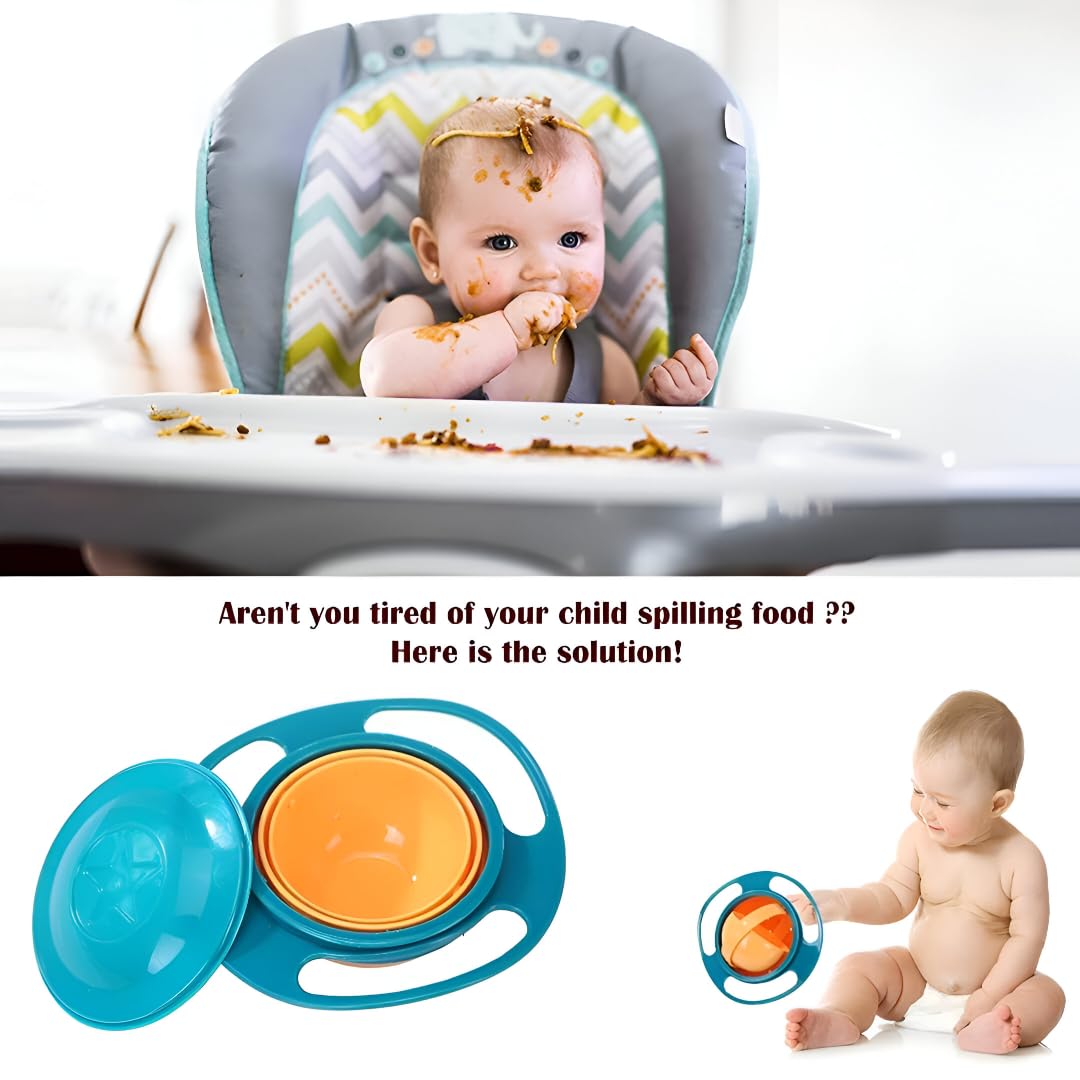 Mess-Free Toddler Feeding Bowl | Fun | 360° Rotating | Anti Spill Bowl
