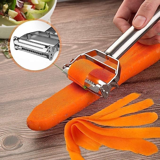 BUY 1 GET 1 FREE | Heavy Duty 2-in 1 Stainless Steel Vegetable Peeler and Julienne Cutter