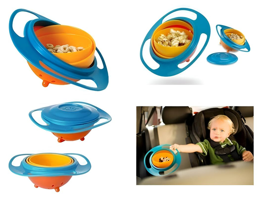 Mess-Free Toddler Feeding Bowl | Fun | 360° Rotating | Anti Spill Bowl