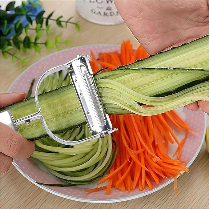 BUY 1 GET 1 FREE | Heavy Duty 2-in 1 Stainless Steel Vegetable Peeler and Julienne Cutter