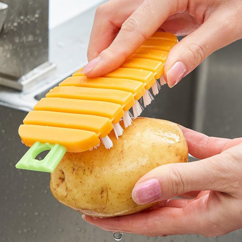 Clean Fruits & Vegetables Easily with our Food-Safe "Veggie Scrubber"