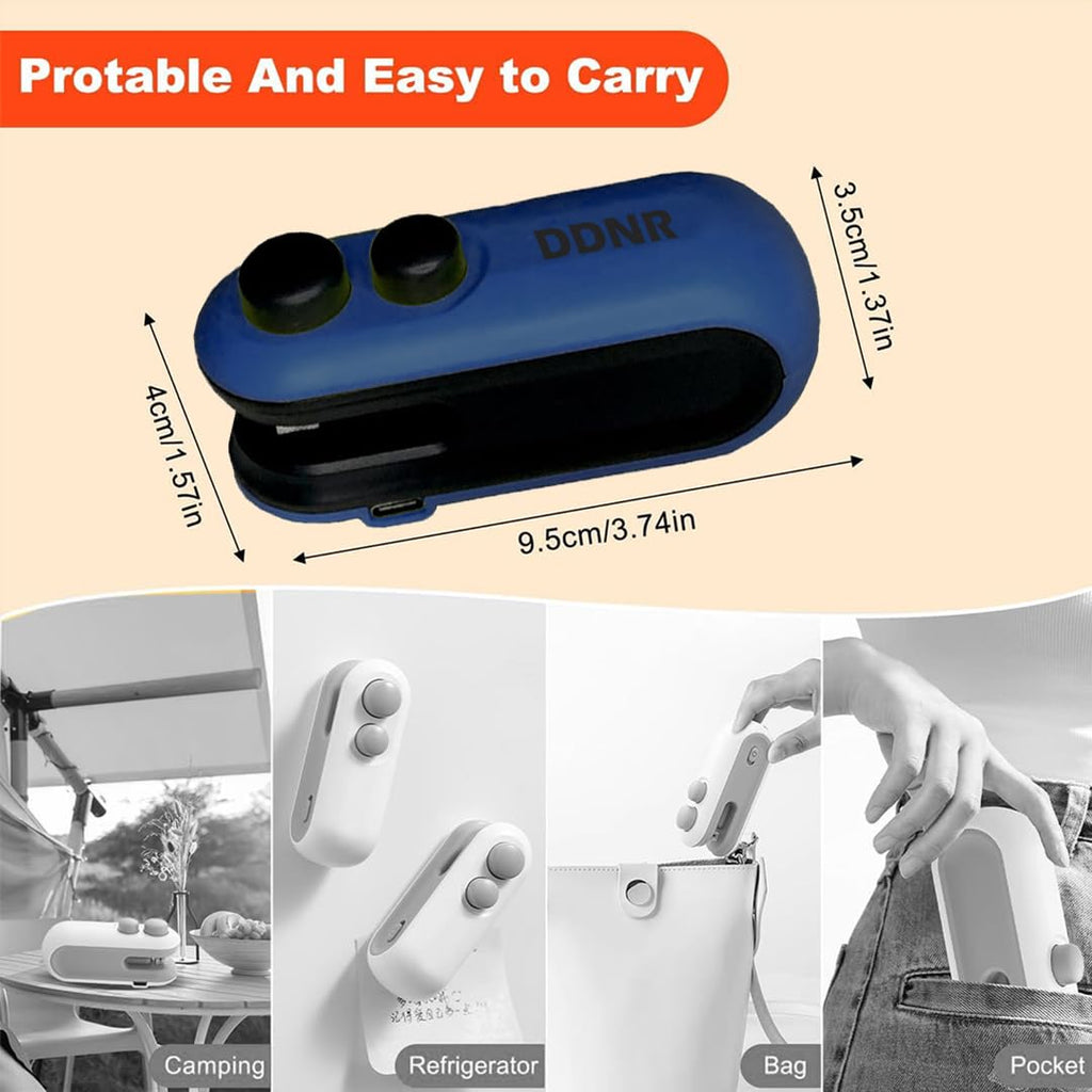 Instant Portable Bag Sealer & Cutter | Freshness Locked Instantly