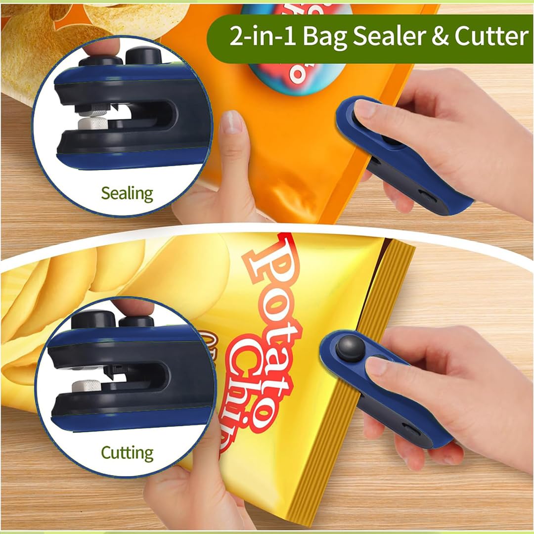 Instant Portable Bag Sealer & Cutter | Freshness Locked Instantly