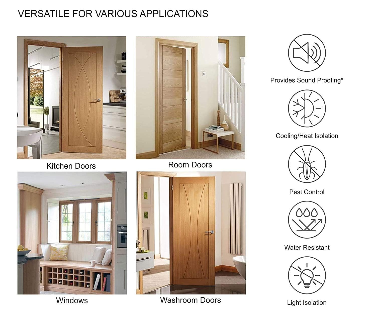 Stop Dust, Noise & Insects Entering Your Room with Our " Premium Door Guard Gap Filler"