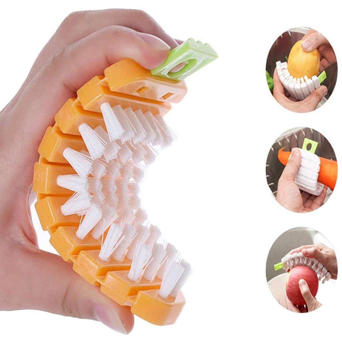 Clean Fruits & Vegetables Easily with our Food-Safe "Veggie Scrubber"