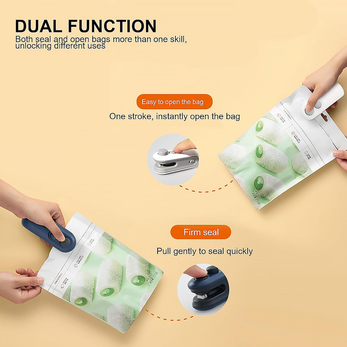 Instant Portable Bag Sealer & Cutter | Freshness Locked Instantly